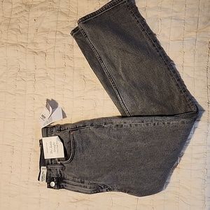 Abercrombie the ankle straight ultra high rise gray jeans size 27/4